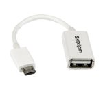 StarTech.com 12 cm witte micro-USB-naar-USB-OTG-hostadapter M/F