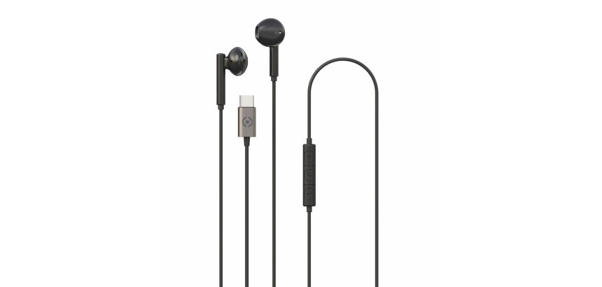 Celly UP1100TYPEC Cuffie Cablato In-ear Musica e Chiamate USB tipo-C Nero