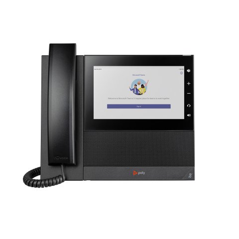 HP Poly Teléfono multimedia empresarial Poly CCX 600 para Microsoft Teams y habilitado para alimentación a través de Ethernet (PoE)
