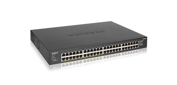 NETGEAR GS348PP Non-géré Gigabit Ethernet (10/100/1000) Connexion Ethernet, supportant l'alimentation via ce port (PoE) Noir