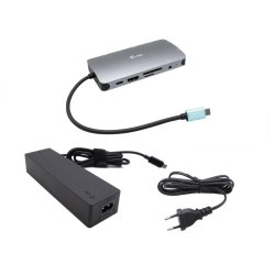 i-tec Metal USB-C Nano Dock HDMI/VGA with LAN + Charger 100W