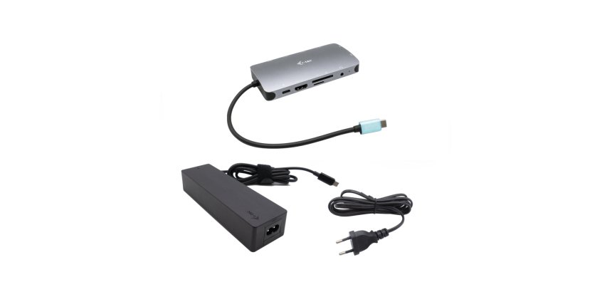 i-tec Metal USB-C Nano Dock HDMI/VGA with LAN + Charger 100W