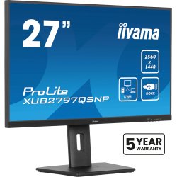 iiyama ProLite XUB2797QSNP-B1 écran plat de PC 68,6 cm (27") 2560 x 1440 pixels Wide Quad HD LED Noir