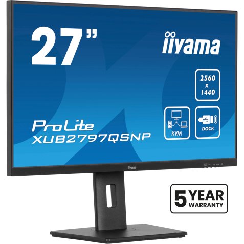 iiyama ProLite XUB2797QSNP-B1 écran plat de PC 68,6 cm (27") 2560 x 1440 pixels Wide Quad HD LED Noir