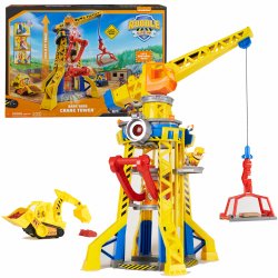 Rubble & Crew, Torre del Cantiere Generale, set di gioco con personaggio di Rubble, luci e suoni, bulldozer giocattolo e sabbia inclusi, giocattoli per bambini e bambine dai 3 anni in su