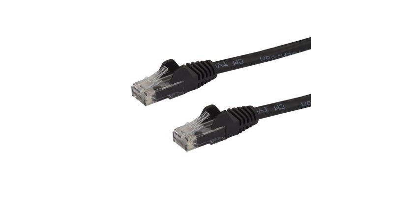 StarTech.com Cat6 Gigabit Patchkabel Snagless mit RJ45 UTP 10m in Schwarz - Cat 6 Netzwerkkabel