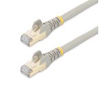 StarTech.com 5m CAT6a Ethernet Cable - 10 Gigabit Shielded Snagless RJ45 100W PoE Patch Cord - 10GbE STP Network Cable w/Strain Relief - Grey Individually Tested/Wiring is UL Certified/TIA