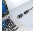 AISENS Conversor Displayport A HDMI 4K@30Hz, DP/M-HDMI/H, Negro