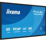 iiyama T6529AS-B1AG Écran d'affichage dynamique En forme de kiosk 163,8 cm (64.5") LED Wifi 420 cd/m² 4K Ultra HD Noir Écran tactile Intégré dans le processeur Android 24/7