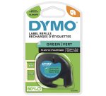 Nastro Letratag 912040 - 12 mm x 4 mt - plastica - verde - Dymo