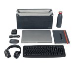 Sac de rangement Desk Sharing, en tissu, gris velours