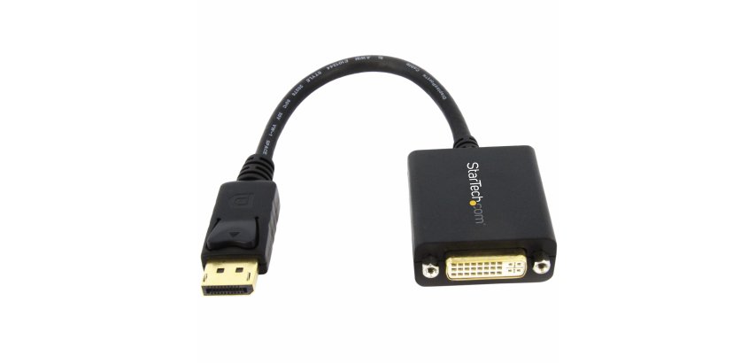 StarTech.com DisplayPort to DVI Adapter - DisplayPort to DVI-D Adapter Video Converter 1080p - DP 1.2 to DVI Monitor/Display Cable Adapter Dongle - DP to DVI Adapter - Latching DP Connector