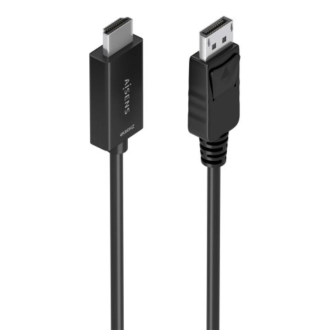 AISENS Cable conversor DisplayPort a HDMI 4K@60Hz, DP/M-HDMI/M, Negro, 2.0m