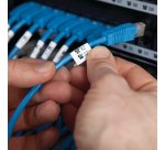 DYMO Rhino Industrial Flexible Nylon Labels | 19 mm x 3.5 m | Black Print on White | Self-Adhesive | for Rhino & LabelManager Label Makers