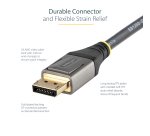 StarTech.com 6ft (2m) VESA Certified DisplayPort 1.4 Cable - 8K 60Hz HDR10 - Ultra HD 4K 120Hz Video - DP 1.4 Cable / Cord - For Monitors/Displays - DisplayPort to DisplayPort Cable - M/M