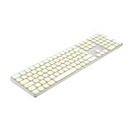 CoolBox TECLADO INALAMBRICO RETROILUMINADO MOONLIGHT KEY B431 USB-C+BT5.1+RF2.4G BLANCO DE ALUMINIO
