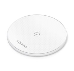 AISENS Cargador Inalambrico USB-C 15W Para Movil, Blanco