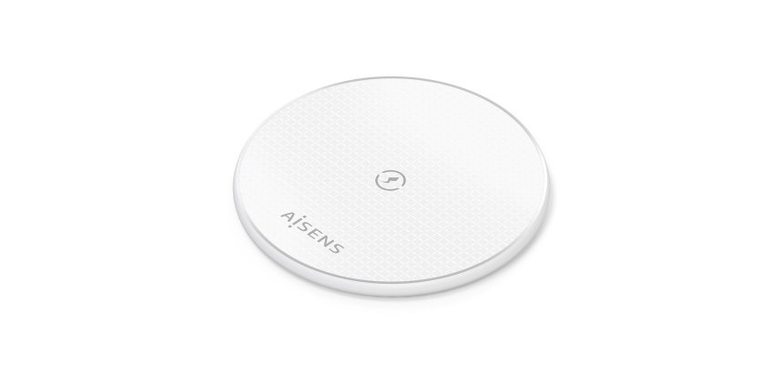 AISENS Cargador Inalambrico USB-C 15W Para Movil, Blanco