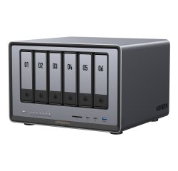 Serveur NAS Ugreen 6 baies DXP6800 Pro Gris anodisé