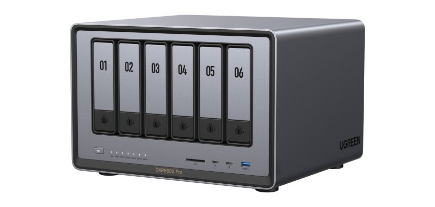 Serveur NAS Ugreen 6 baies DXP6800 Pro Gris anodisé
