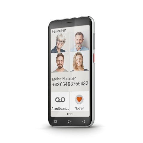 Emporia emporiaSMART5.mini 12,6 cm (4.95") SIM unique Android 13 4G USB Type-C 4 Go 64 Go 2500 mAh Noir