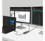 StarTech.com Adaptateur USB-C vers Double HDMI - USB-C ou A vers 2x HDMI - 4K 60Hz - 100W Power Delivery Pass-Through - Adaptateur Vidéo avec Câble Intégré de 30cm - Convertisseur USB-C vers HDMI pour PC Portable