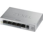 Zyxel GS1005HP Non-géré Gigabit Ethernet (10/100/1000) Connexion Ethernet, supportant l'alimentation via ce port (PoE) Argent