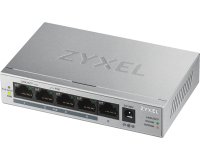 Zyxel GS1005HP Non-géré Gigabit Ethernet (10/100/1000) Connexion Ethernet, supportant l'alimentation via ce port (PoE) Argent