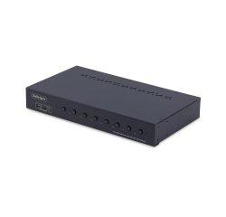 StarTech.com Commutateur KVM HDMI 8 Ports avec Kit de Montage en Rack 1U, HDMI 2.0 4K 60Hz, Commutation par Bouton-Poussoir, Switch 8 Ports, Hub USB 4 Ports, Indépendant de l'OS, Conforme TAA
