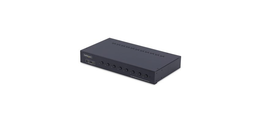 StarTech.com KVM Switch HDMI a 8 Porte con Kit Rack da 1U, 4K 60Hz HDMI 2.0, hub USB a 4 Porte, Commutazione con Tasti a Scelta Rapida, Indipendente dal SO, TAA
