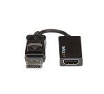StarTech.com DisplayPort to HDMI Adapter - 4K 60Hz Active DP 1.4 to HDMI 2.0 Video Converter - DP to HDMI Monitor/TV/Display Cable Adapter Dongle - Latching DP Connector