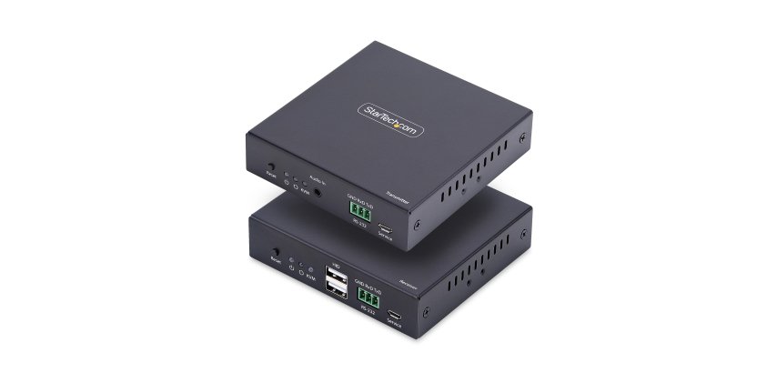 StarTech.com KVM Extender HDMI su Rete IP, Kit Trasmettitore e Ricevitore HDMI 4K 60Hz e USB su Ethernet/Cat6, AVoIP, non Richiede Driver, Kit di Montaggio incluso