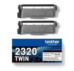 Pack de 2 toner Brother TN2320TWIN pour imprimante laser