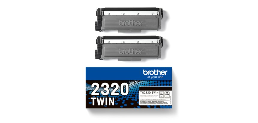 Pack de 2 toner Brother TN2320TWIN pour imprimante laser