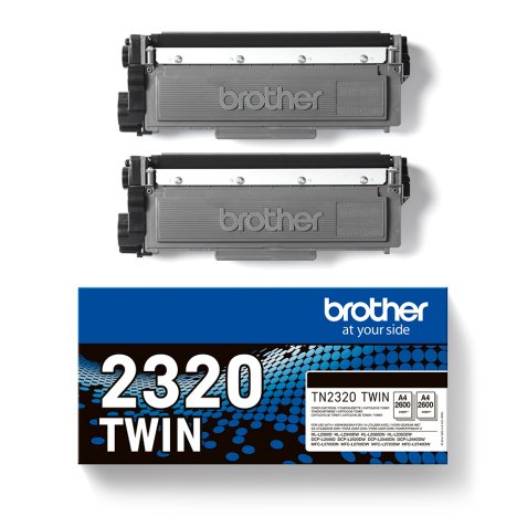 Pack de 2 toner Brother TN2320TWIN pour imprimante laser