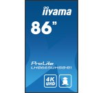 iiyama LH8665UHSB-B1 Écran d'affichage dynamique En forme de kiosk 2,18 m (86") LED Wifi 800 cd/m² 4K Ultra HD Noir Intégré dans le processeur Android 11 24/7