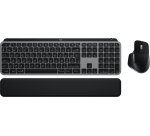 Logitech Master MX Keys S Combo for Mac clavier Souris incluse maison/bureau RF sans fil + Bluetooth AZERTY Français Aluminium, Noir