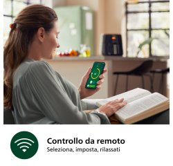 Philips Serie 5000 Airfryer 7.2L, Friggitrice ad aria 16-in-1, App per ricette , accessorio teglia HD9285/93