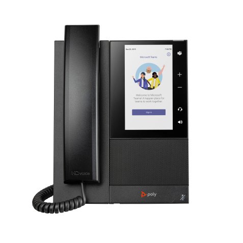Poly Téléphone multimédia professionnel CCX 505 pour Microsoft Teams et compatible PoE