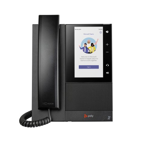 HP Poly Teléfono multimedia empresarial CCX 505 para Microsoft Teams y habilitado para alimentación a través de Ethernet (PoE)