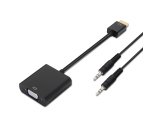 AISENS A122-0126 adaptador de cable de vídeo 0,1 m Negro