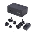 StarTech.com Commutateur KVM 2 Ports DisplayPort et HDMI, 4K 60Hz, 1 Moniteur HDMI et 1 Moniteur DP, Switch KVM 2 Ports, Hub USB 5Gbps 2 Ports, 2 Ports USB HID, Conforme TAA