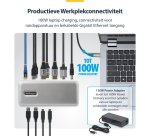 StarTech.com USB-C Docking Station Triple 4K Displays (2x 4K 60Hz, 1x 4K 30Hz), 100W Power Delivery, 6x USB 10Gbps, Gigabit Ethernet, DisplayPort + HDMI, Driverless Windows Laptop Dock