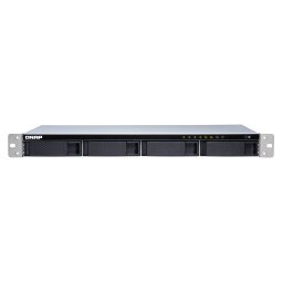 QNAP TS-431XeU NAS Rack (1 U) Annapurna Labs Alpine AL-314 8 Go DDR3 0 To QNAP QTS Noir, Acier inoxydable