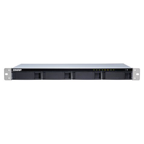 QNAP TS-431XeU NAS Rack (1 U) Annapurna Labs Alpine AL-314 8 Go DDR3 0 To QNAP QTS Noir, Acier inoxydable