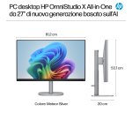 HP OmniStudio X All-in-One Desktop Next Gen AI 27-cs1009nl PC Copilot+ PC Intel Core Ultra 7 256V 68,6 cm (27") 1920 x 1080 Pixel Touch screen PC All-in-one 16 GB LPDDR5x-SDRAM 1 TB SSD Windows 11 Home Argento