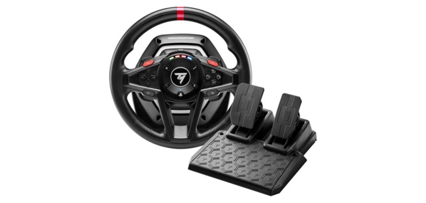 Thrustmaster T128-P Simtask Pack Black USB Steering wheel + Pedals Analogue / Digital PC, PlayStation 4, PlayStation 5