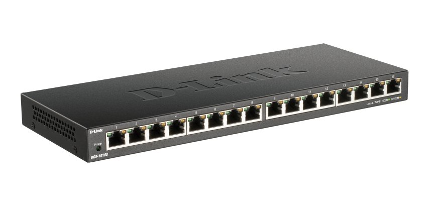 D-Link DGS-1016S Non-géré Gigabit Ethernet (10/100/1000) Noir