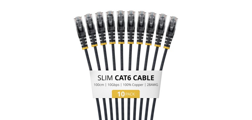 StarTech.com N6PAT100CMBKS10PK Netzwerkkabel Schwarz 1 m Cat6 U/UTP (UTP)