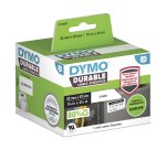 DYMO LabelWriter Etichette durevoli originali | 57mm x 32mm | Poliestere bianco | 800 etichette autoadesive | Alte prestazioni | Per stampanti di etichette LabelWriter